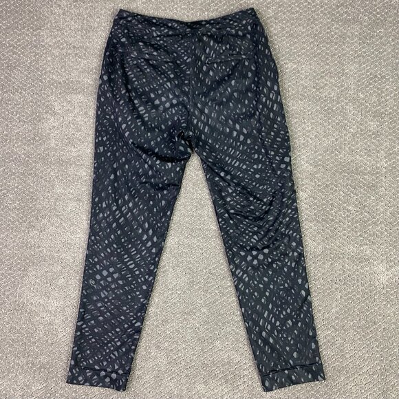 Lululemon Jet Crop (Slim) Trousers Pants Women's 4 Lace Play Dark Slate Black - Picture 3 of 12